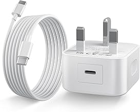 20W USB-C Fast Charger Kit with 6FT Cable – PD 3.0 Power Adapter for iPhone 17/16/15 Series, iPad, & Android Devices